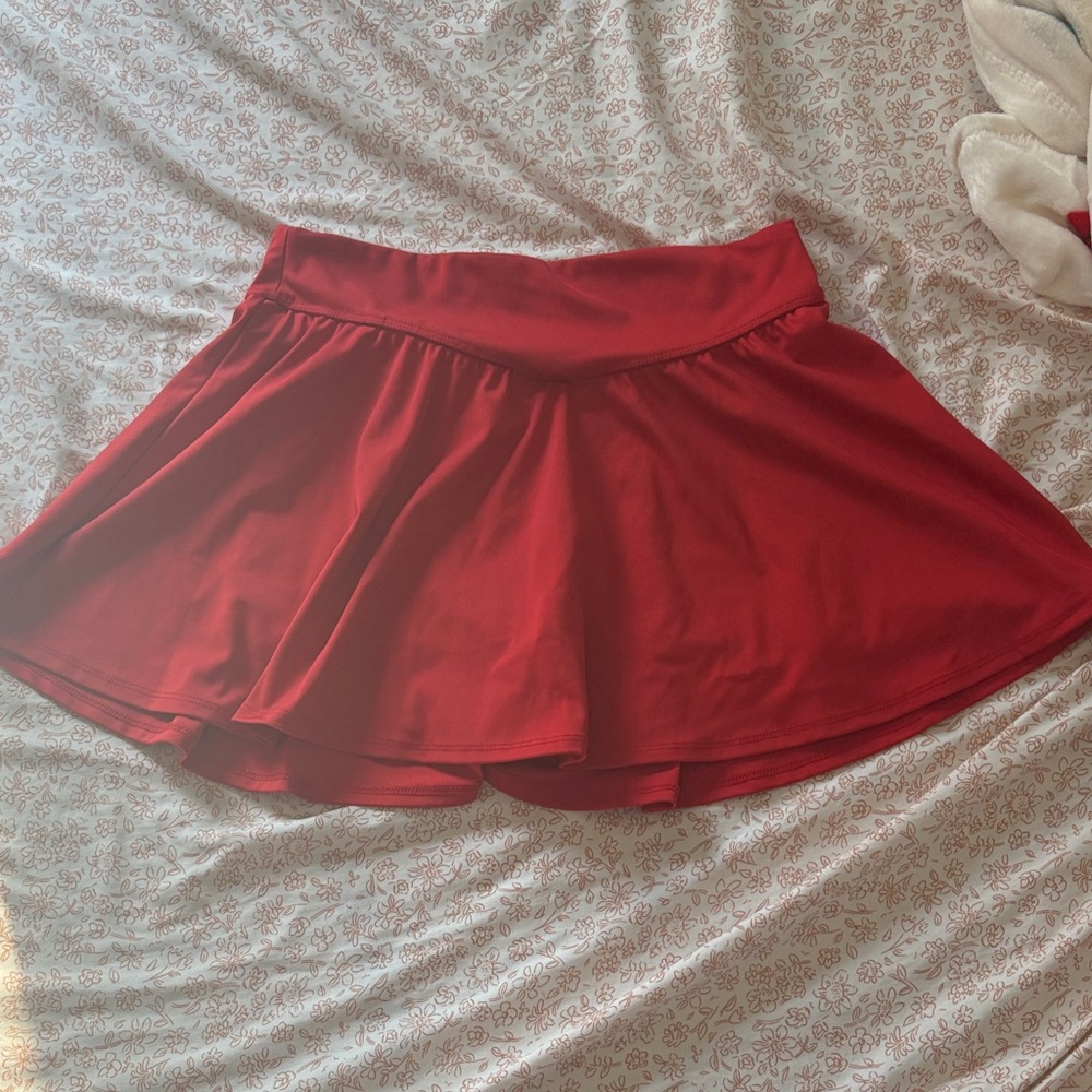 Art Class Vibrant Red Skater Skirt